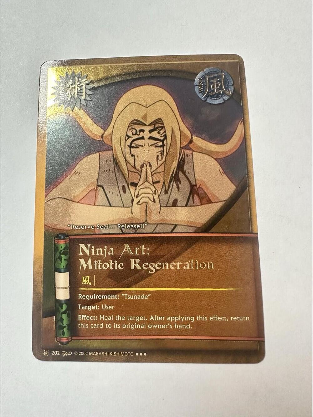 Naruto CCG Ninja Art: Mitotic Regeneration Gold Foil Bandai Tsunade #202 2007